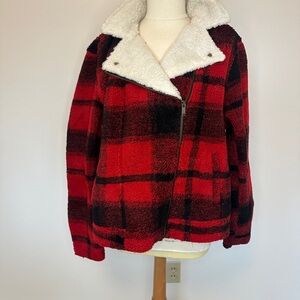 Old Navy - Plaid Red and Black Women's Jacket - XL